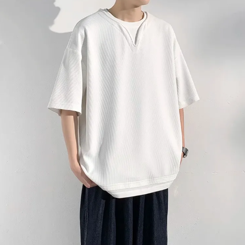 Short sleeve henley in alternate colourway