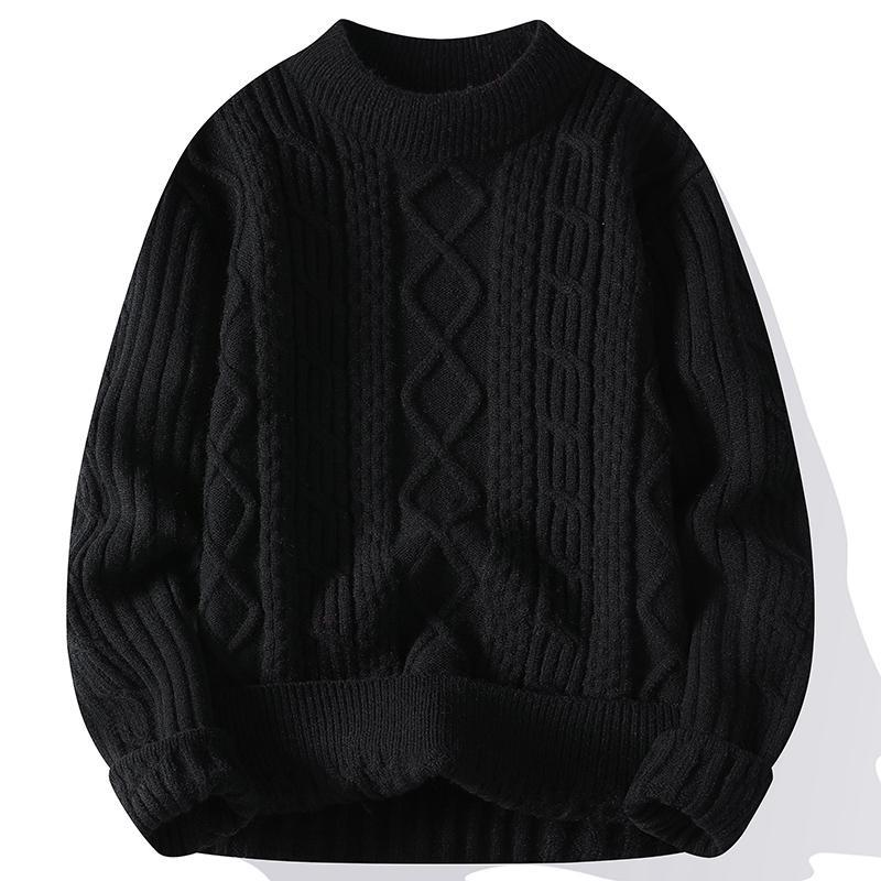 Heavy gauge sweater collar and shoulder detail